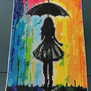 Colorful Umbrella Silhouette Art Diamond Painting
